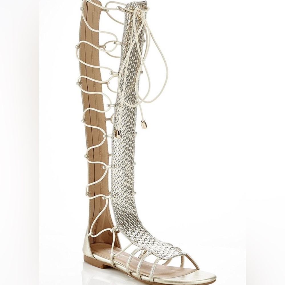 Extreme by Eddie Marc Womens Audrey Gladiator Sandals Gold size 7